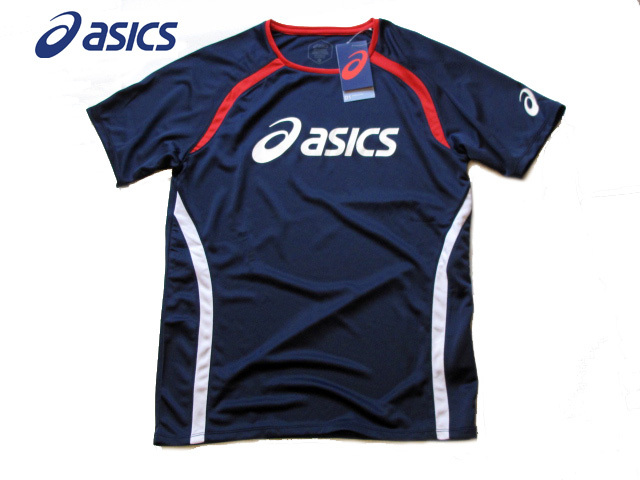 新品タグ付き　asics アシックス サッカー プラクティス ショートスリーブトップ 半袖ビックロゴTシャツ ユニセックス　XLビックサイズ　_画像1