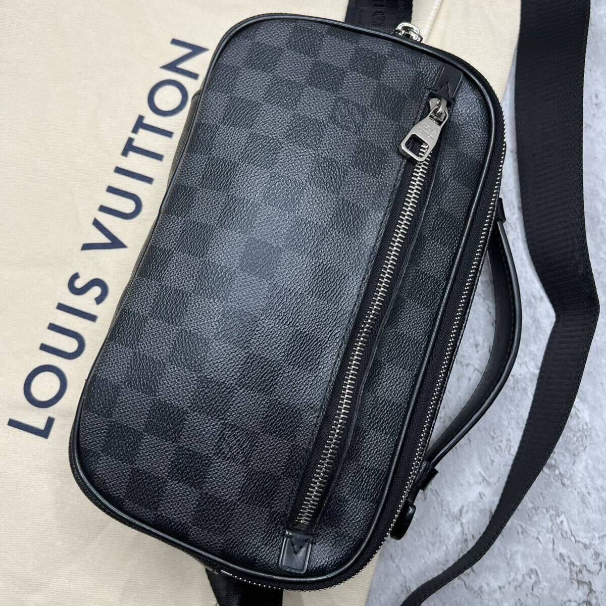 【極美品】ルイヴィトン LOUIS VUITTON バムバッグ アンブレール ショルダーバッグ ボディ ダミエグラフィット レザー 斜め掛け メンズ