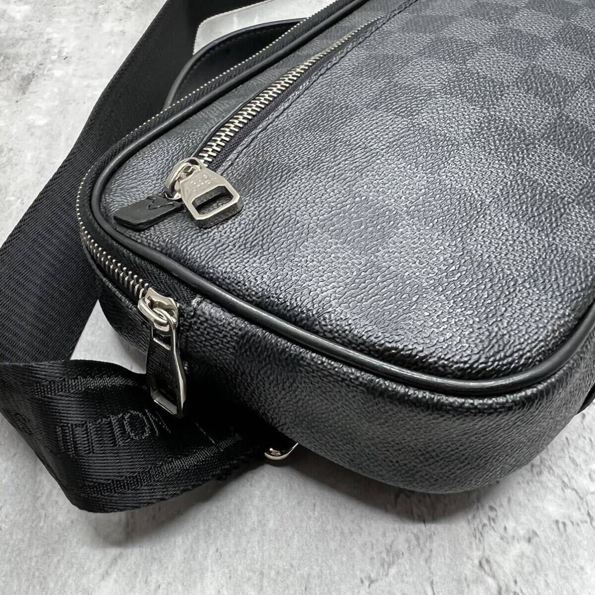 【極美品】ルイヴィトン LOUIS VUITTON バムバッグ アンブレール ショルダーバッグ ボディ ダミエグラフィット レザー 斜め掛け メンズ