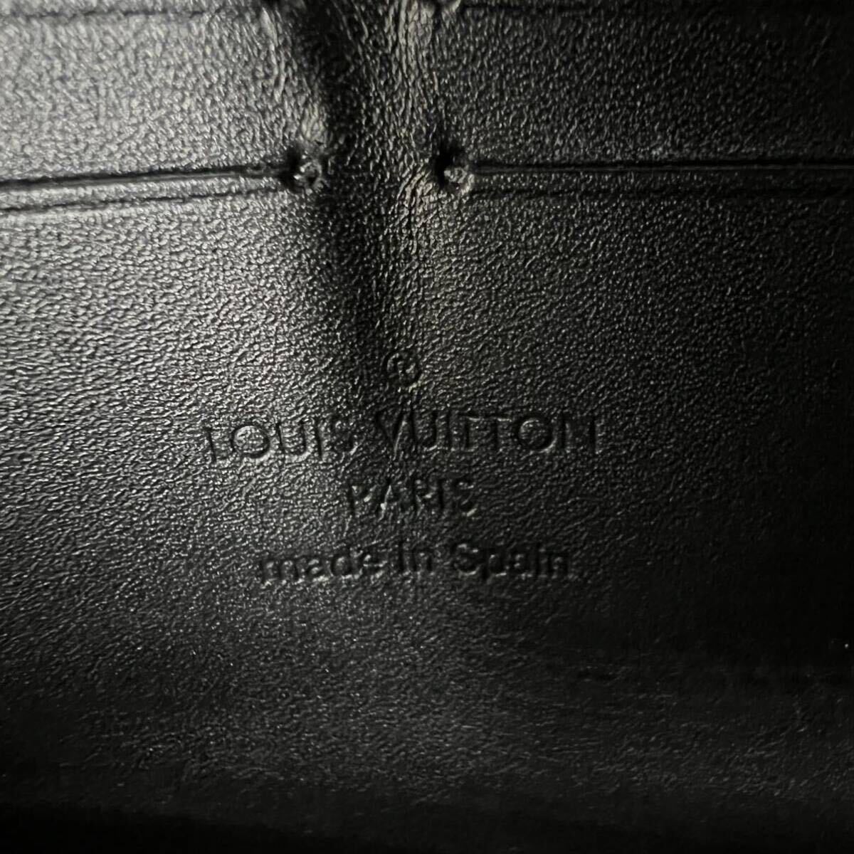 【美品 希少品 廃盤】ルイヴィトン LOUIS VUITTON ジッピーウォレット 長財布 ラウンド スハリ ブラック 黒 レザー メンズ ビジネス