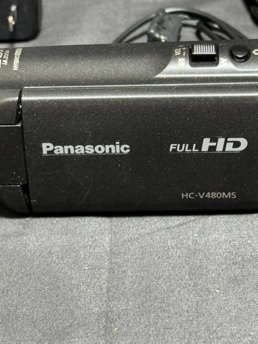 Panasonic パナソニック HC-V480MS バッテリー付 28mm WIDE f=2.06-103mm 1:1.8 現状品