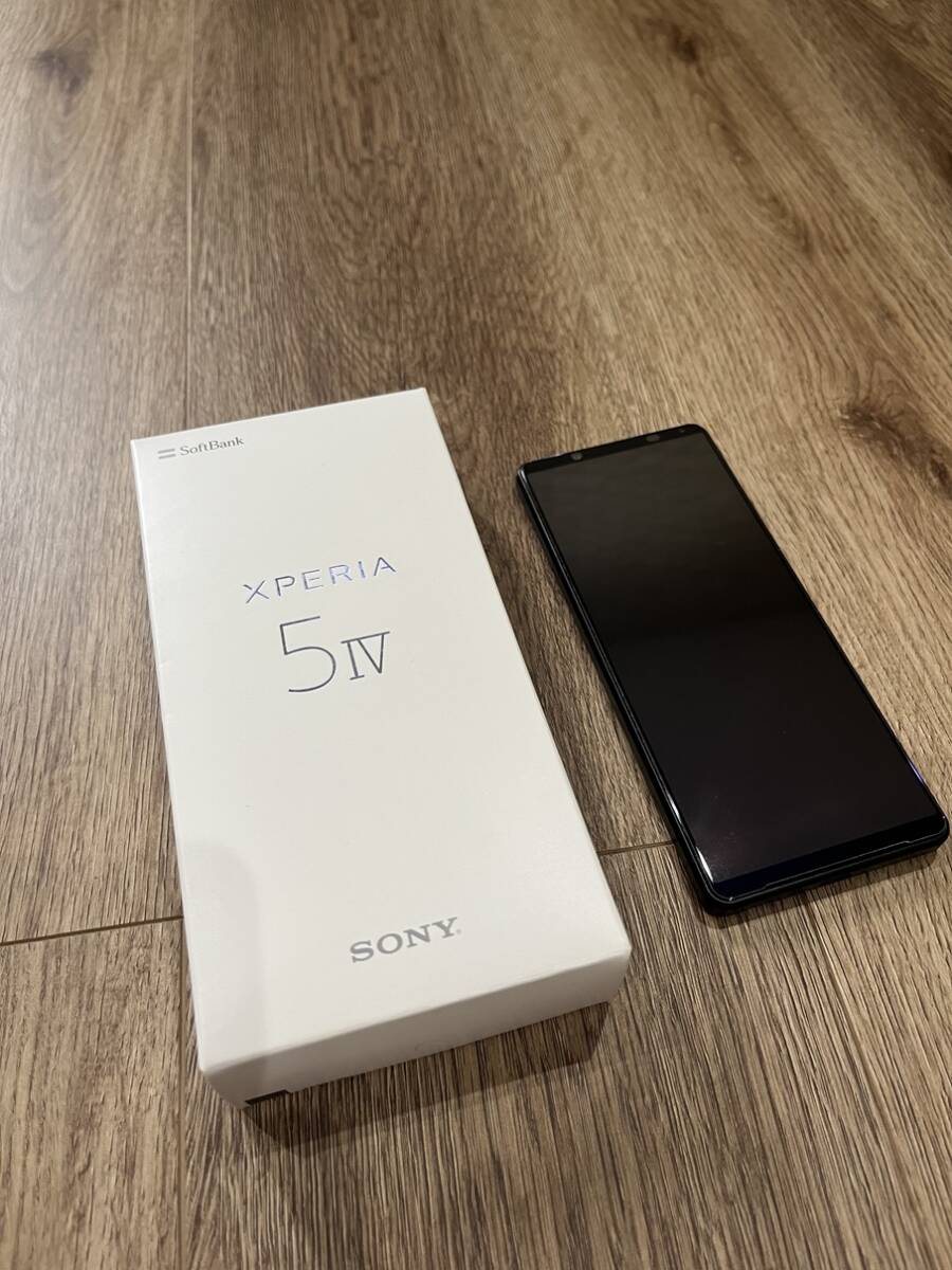 超美品 SIMフリー Xperia 5 IV 6.1インチ 128GB SoftBank ブラック_画像1