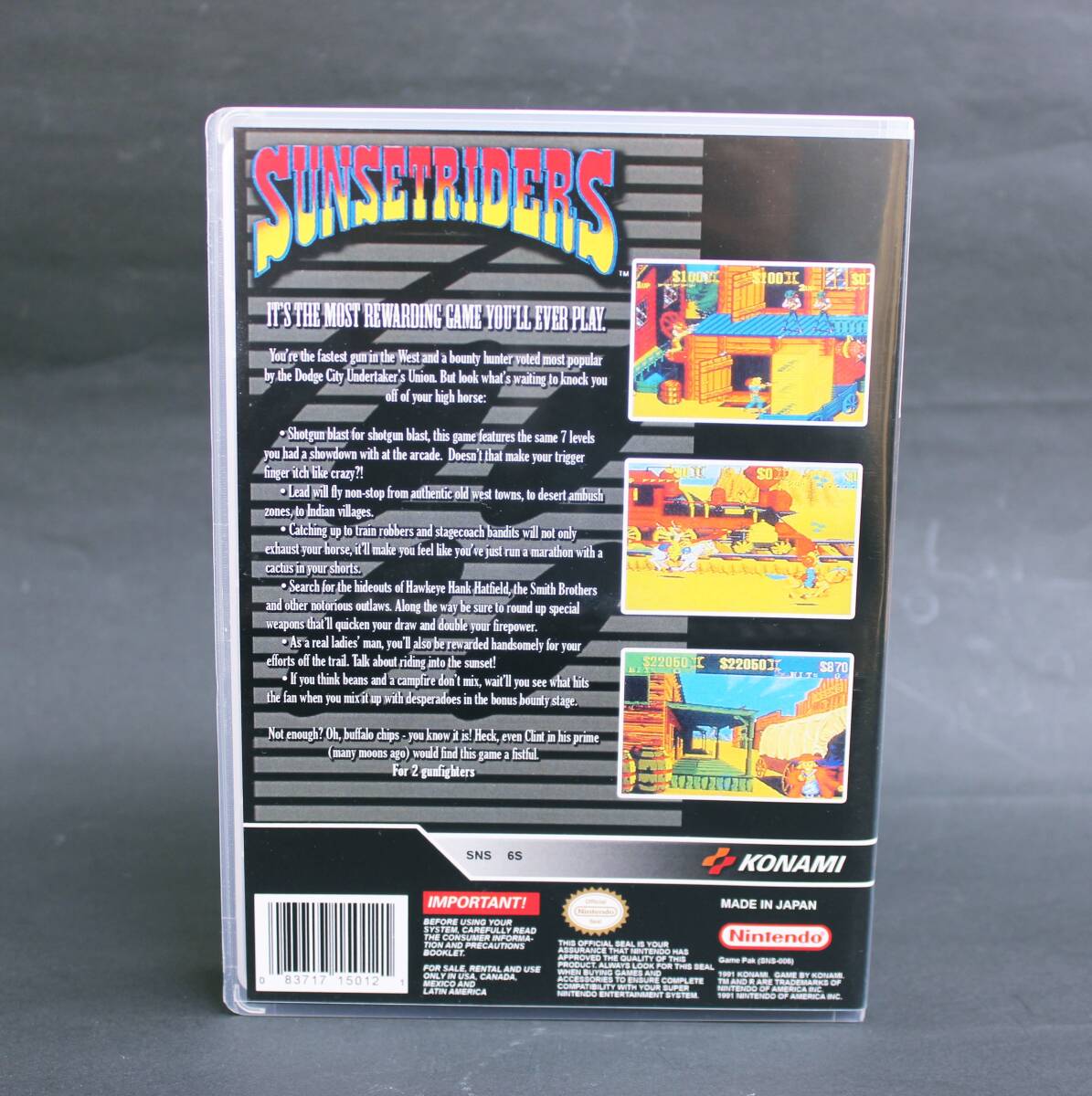 【希少・美品】 SNES 任天堂 サンセットライダーズ 海外版 日本未発売 コナミ スーパーニンテンドー SUPER NINTENDO SUNSETRIDERS KONAMI