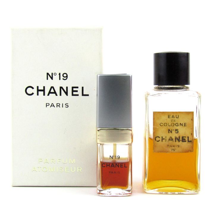 シャネル ミニ香水等 No5/No19 残半量以下 2点セット まとめて フレグランス CO レディース CHANEL_画像1