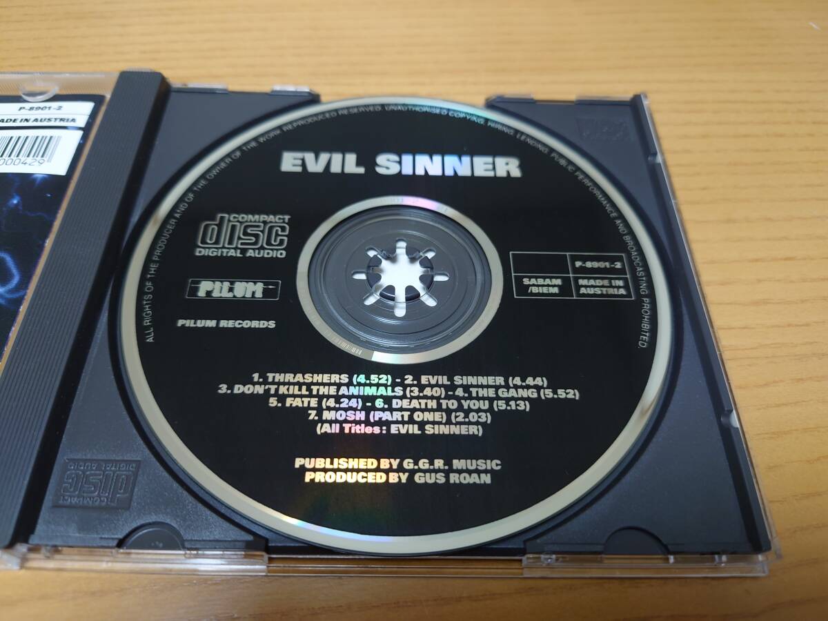 スラッシュメタル　EVIL SINNER/Evil Sinner 1989年 PILUM RECORDS オリジナル盤　_画像4