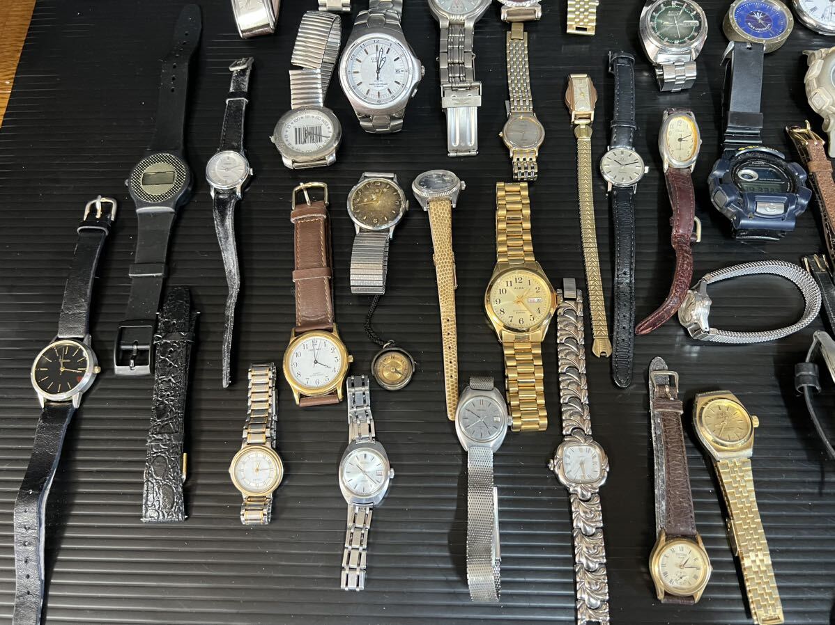 時計 まとめ売り 大量 約50個 腕時計 SEIKO CASIO CITIZEN 懐中時計 G-SHOCKカシオ セイコー OMEGAなど ブランド 様々 メンズ レディース_画像4