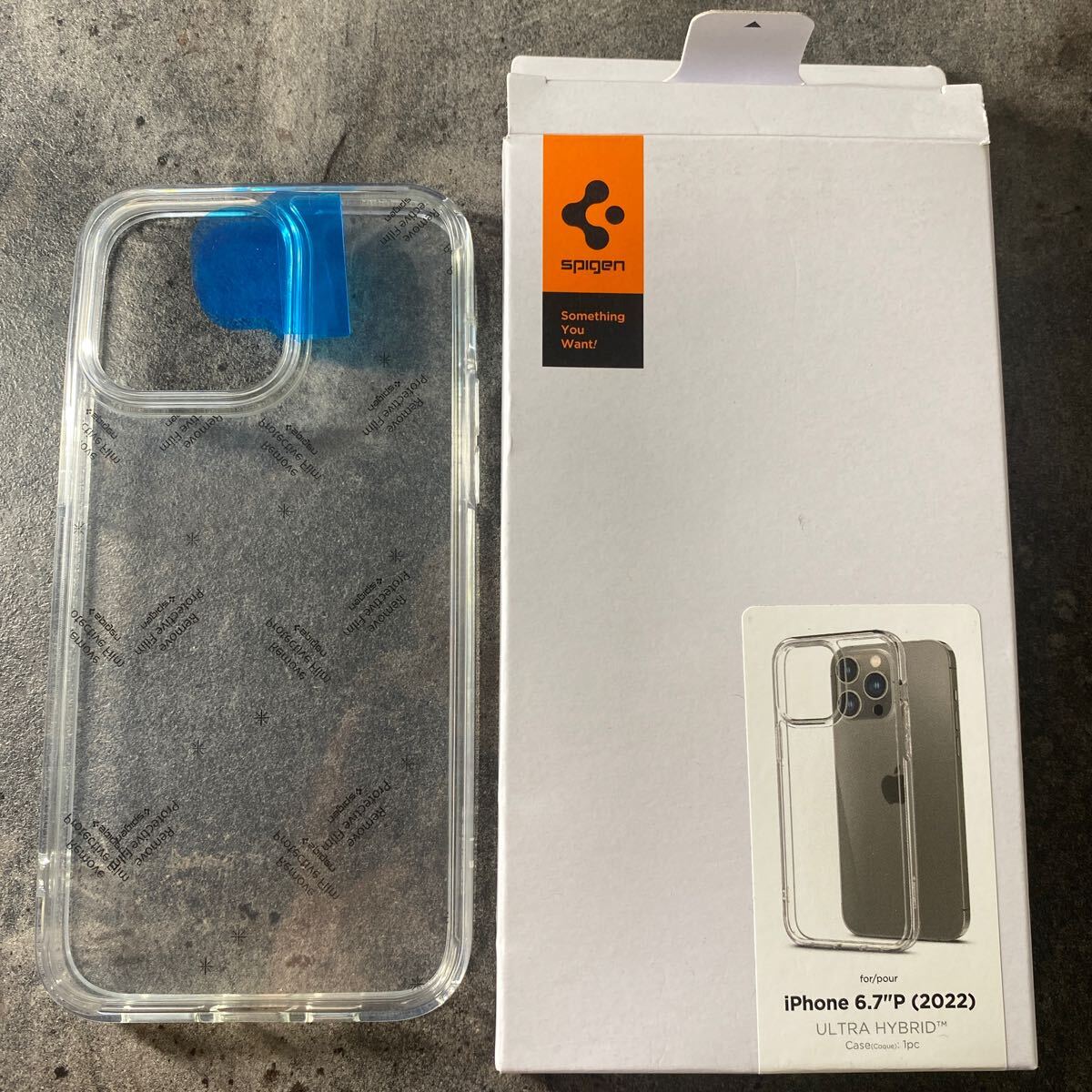 2318145☆ Spigen iPhone14ProMax ケース クリア ストラップホール付き TPU バンパーケース 2重構造 米軍MIL規格取得 耐衝撃 すり傷防止