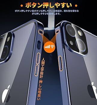 2316301☆ NIANGUO【ロック機能付き・自動ポップアップボタン】 iPhone15 Plus 用 ケース クリア 【両面強化ガラス】 9H硬度_画像5