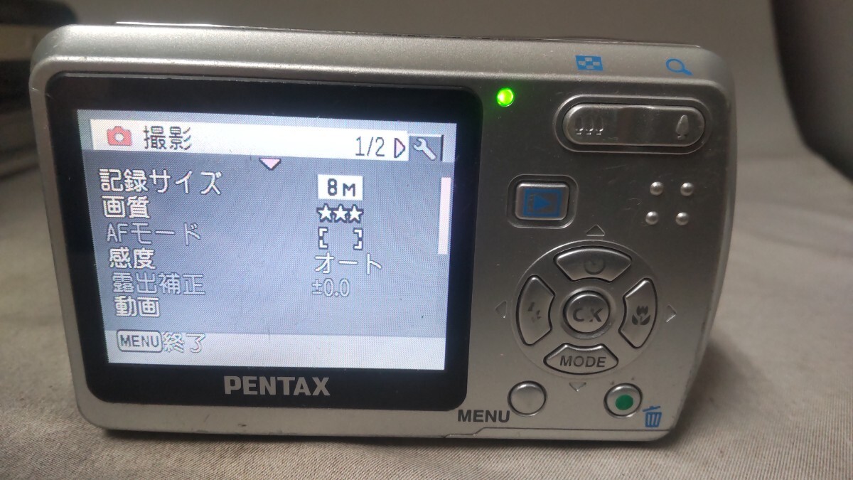 H1963 PENTAX Optio E50 コンパクトデジタルカメラ 小型デジカメ/ペンタックス/オプティオ 簡易動作確認OK 動作品 現状品 送料無料_画像5