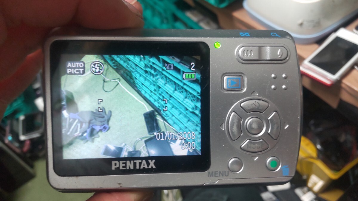 H1963 PENTAX Optio E50 コンパクトデジタルカメラ 小型デジカメ/ペンタックス/オプティオ 簡易動作確認OK 動作品 現状品 送料無料_画像4