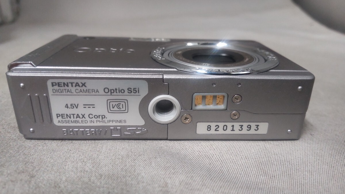 H1981 PENTAX Optio S5i コンパクトデジタルカメラ 小型デジカメ/ペンタックス/オプティオ 簡易動作確認OK 動作品 現状品 送料無料 の画像9