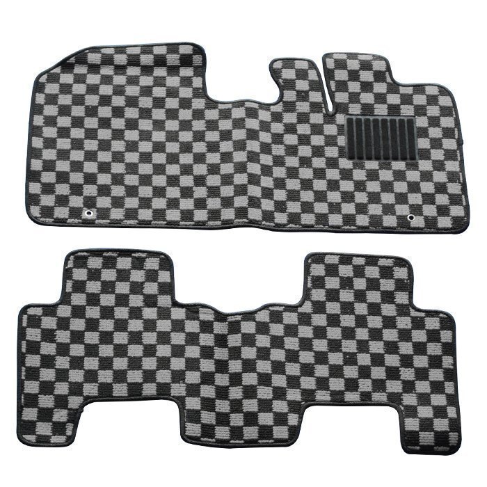 MK21S Palette Palette SW floor mat check pattern black / ash 2 point set new goods high quality front rear 