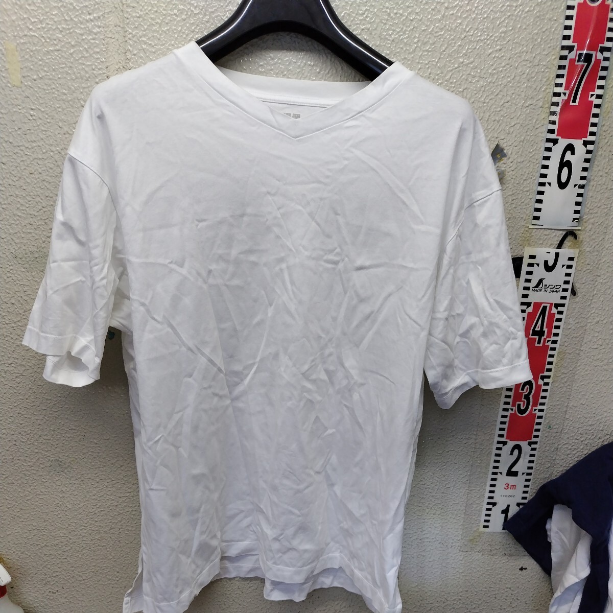 ユニクロメンズＬサイズ半袖 Tシャツ ホワイト 新品未使用 ４／４ 半袖Tシャツ ユニクロの画像2