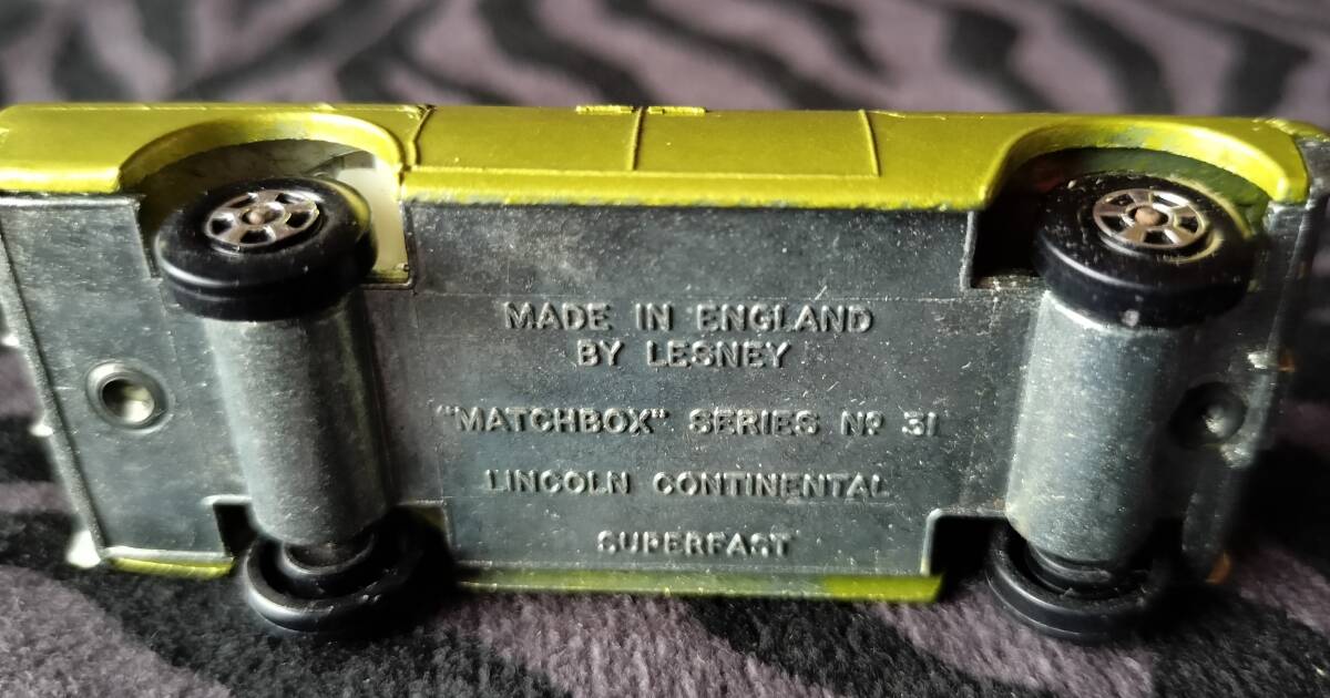 * Matchbox MATCHBOX Superfast 31 [ LINCOLN CONTINENTAL] unused original box equipped *