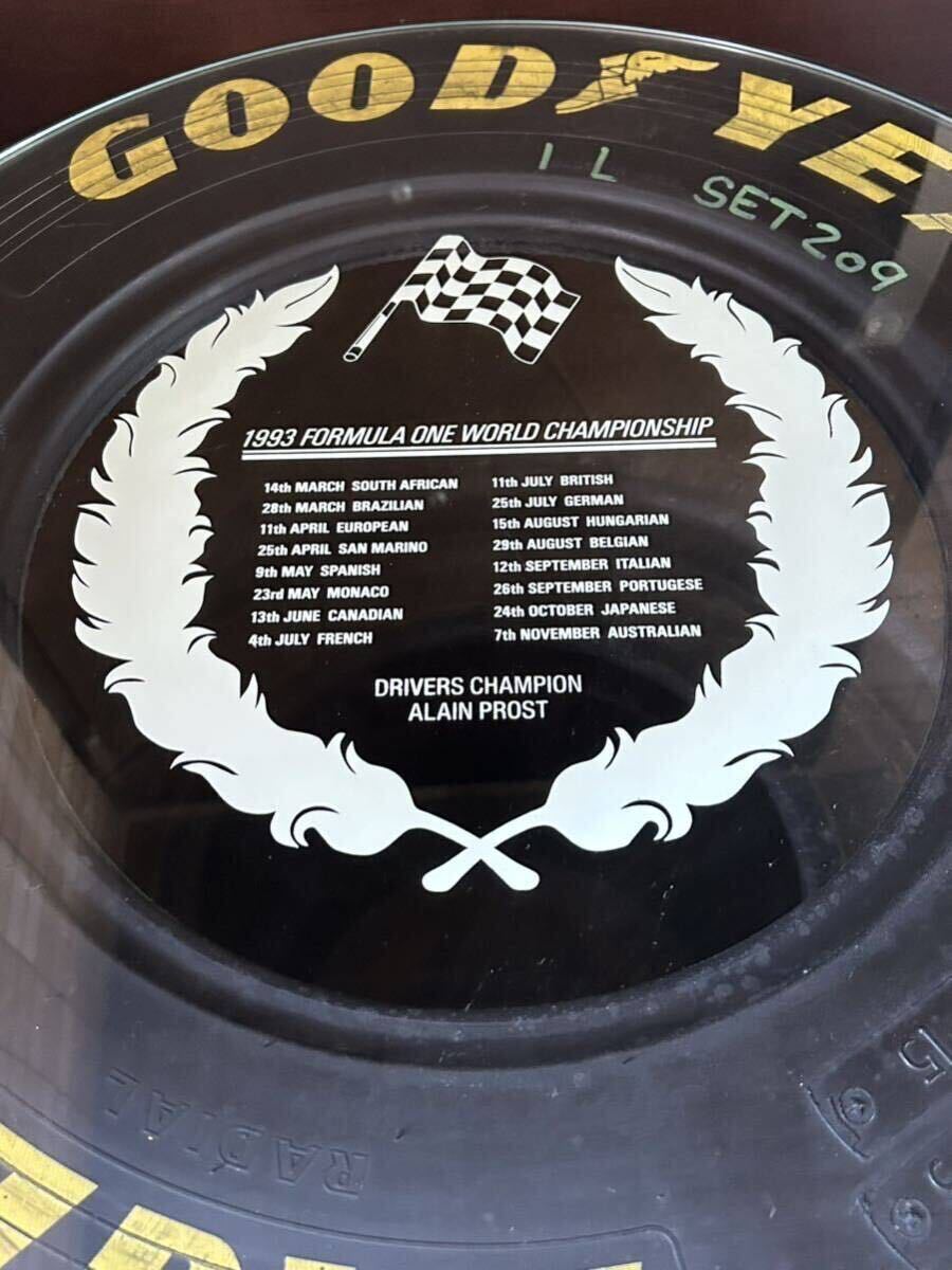 F1 tire table glass heaven board attaching ( Goodyear abrasion k Formula 1 Grand Prix 1990 period )