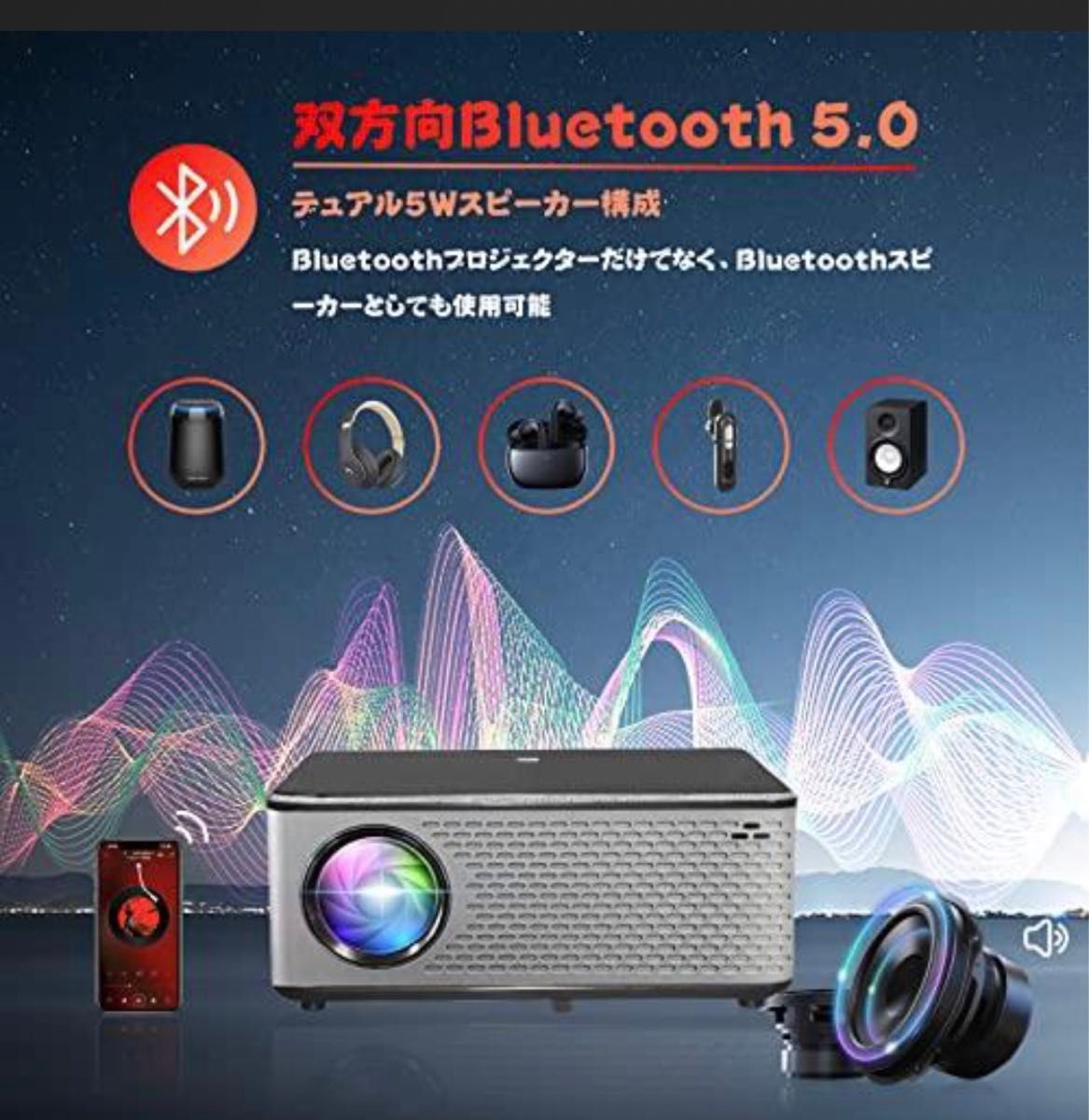 大特価！Ysametp プロジェクター　9.0搭載　16000lm 4K対応 フルHD1080P