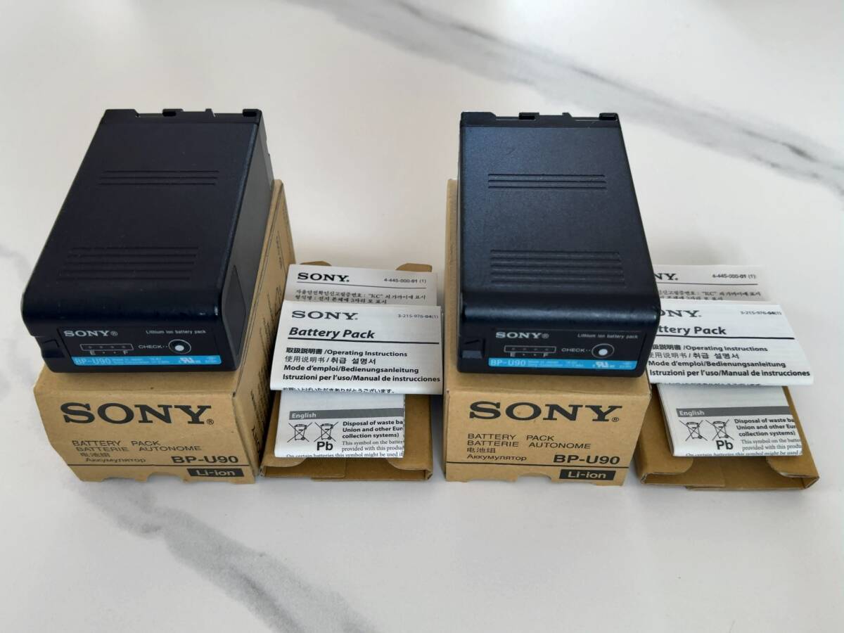 [ free shipping ]2 piece set Sony SONY BP-U90 XDCAM battery pack ①②