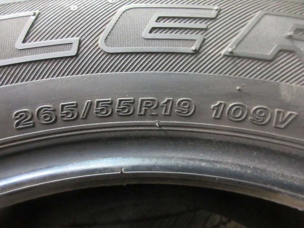 サイドしわ欠損有 2021年製 ブリヂストンタイヤ BRIDGESTONE DUELER A/T693Ⅱ 265/55R19 4本 №4719上 夏タイヤオンロードタイヤ 70％残溝_画像9