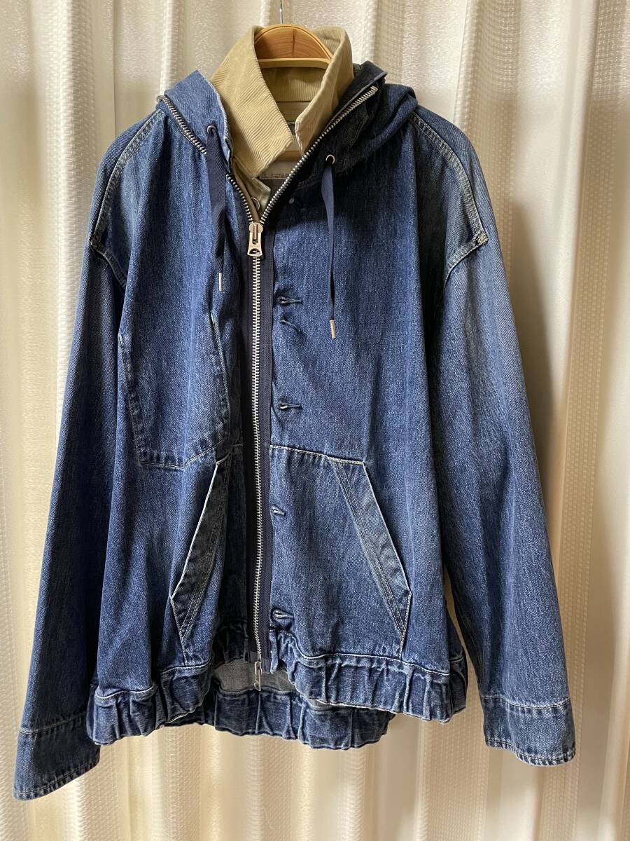 男性用 sacai Denim Hooded Blouson