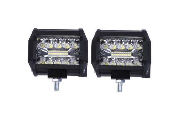 送料無料 LED ワークライト 12V/24V 60W 6000K ホワイト 白色 防水 作業灯 デッキライト 投光器 前照灯 車幅灯 2個セット | a11-79-2の画像1