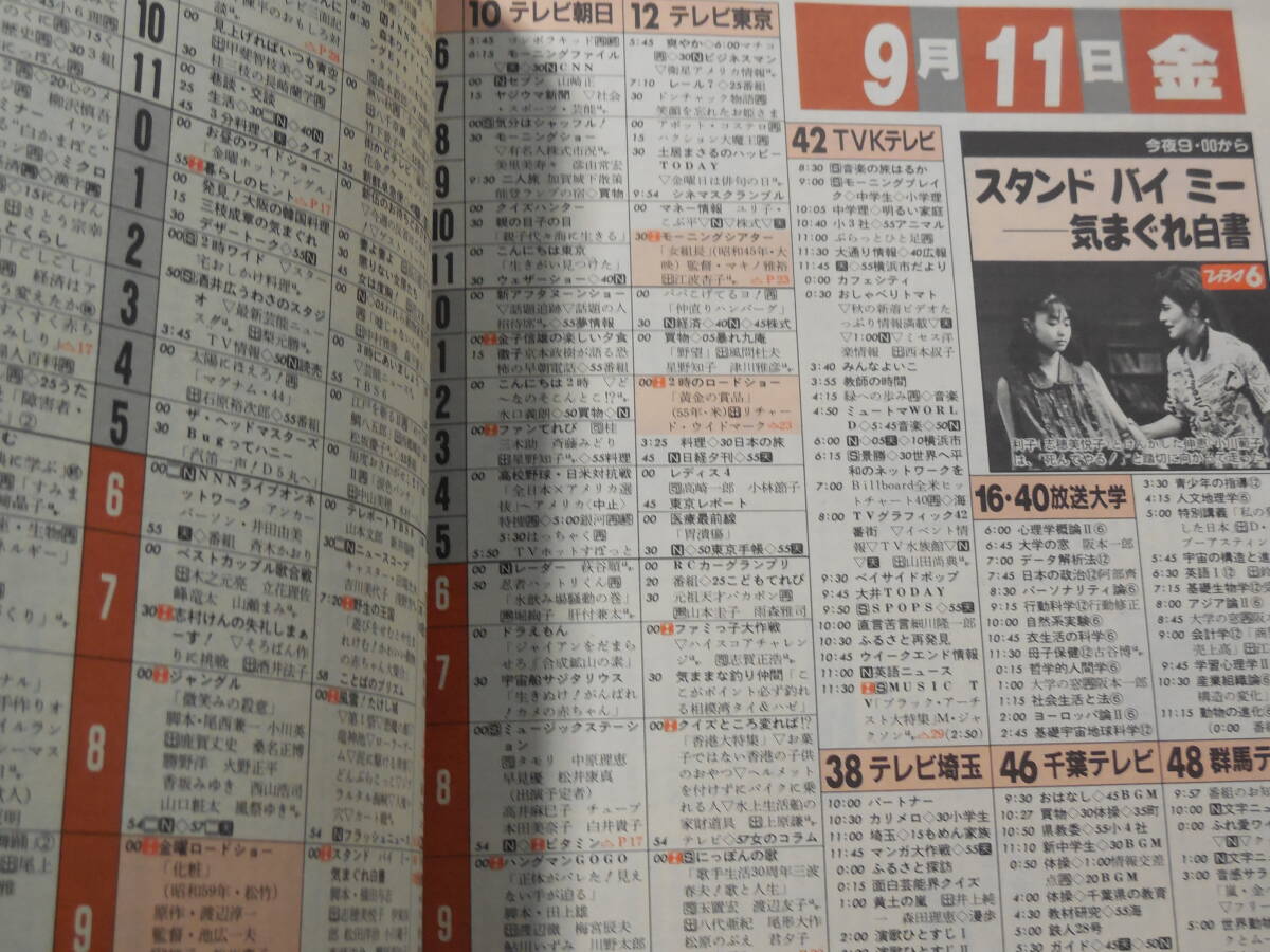 テレビライフ/TV情報誌 1993年 酒井法子 少年隊 錦織一清 男闘呼組 MIE 松田聖子 小沢なつき 小川範子 冴木杏奈 明石家さんま 愛染恭子の画像5