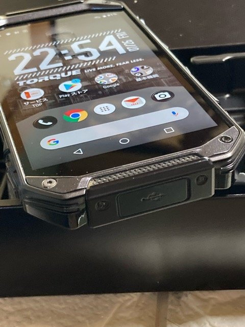 1円スタート 液晶面きれい TORQUE G04 KYV46 au SIMフリー 利用制限〇 他社SIMにて通話OK ☆ 動作良好 スマホ本体 Z21の画像6