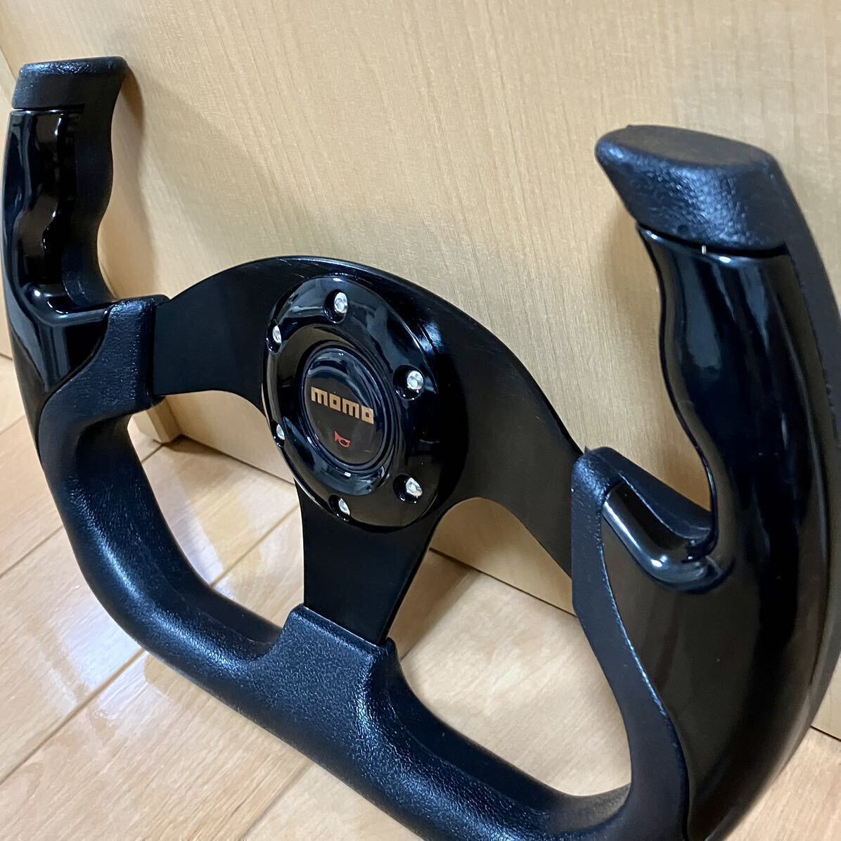 steeringwheel D型 ステアリングホイール ハンドル φ320 ブラック 峠 走り屋 ワイスピ レーシング JDM DRIFT カスタム RS ロードスター_画像2