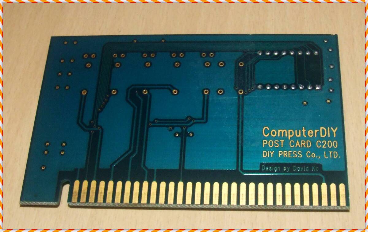 表示確認済◆ISAバス用 POSTコード表示カード ComputerDIY/POST CARD C200　マザーボード用テスター_画像3