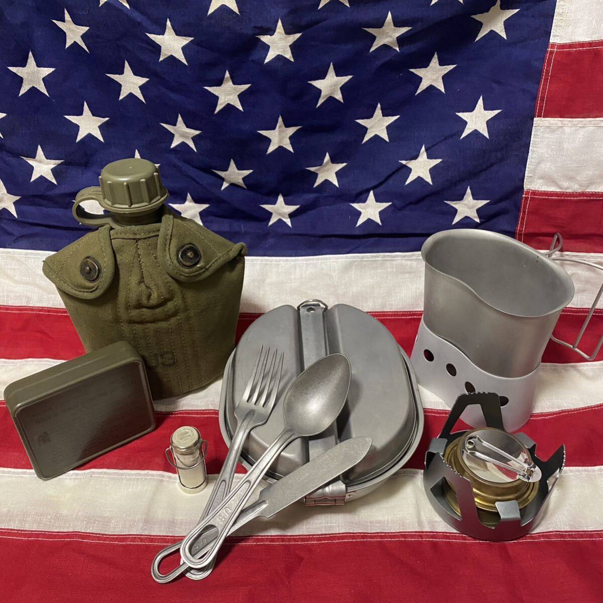 米軍 【デッドストック】メスキット キャンティーンカップ カトラリーセットの画像1