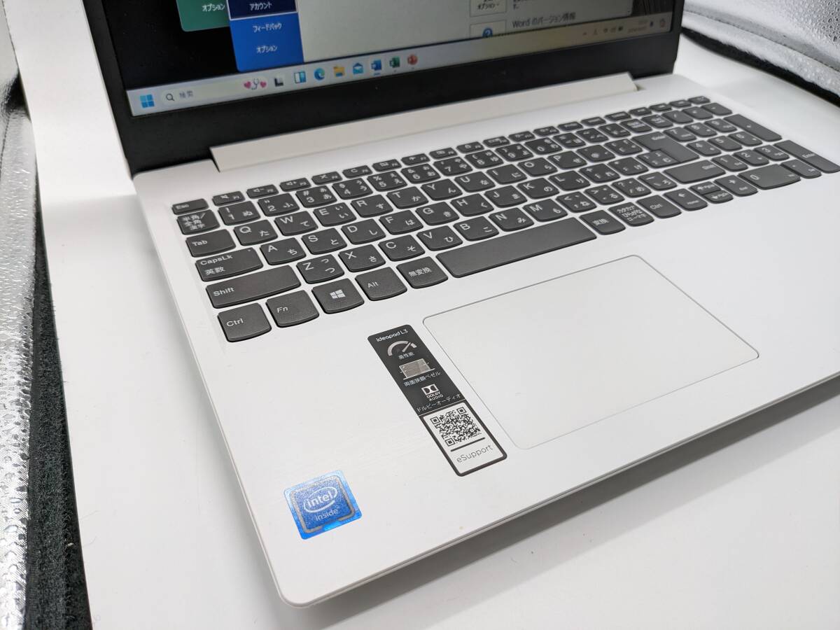 送料無料【Intel10世代CPU+高速SSD512GB搭載】ideapad L3 Celeron-5205U/メモリ8GB/Win11/Office/カメラ/DVD/Bluetooth