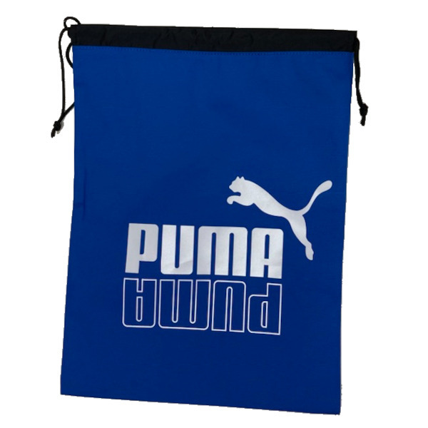 即決新品 プーマ 巾着 シューズケース ブルー 用途色々 45cm×33cm puma 0124 送料無料の画像2