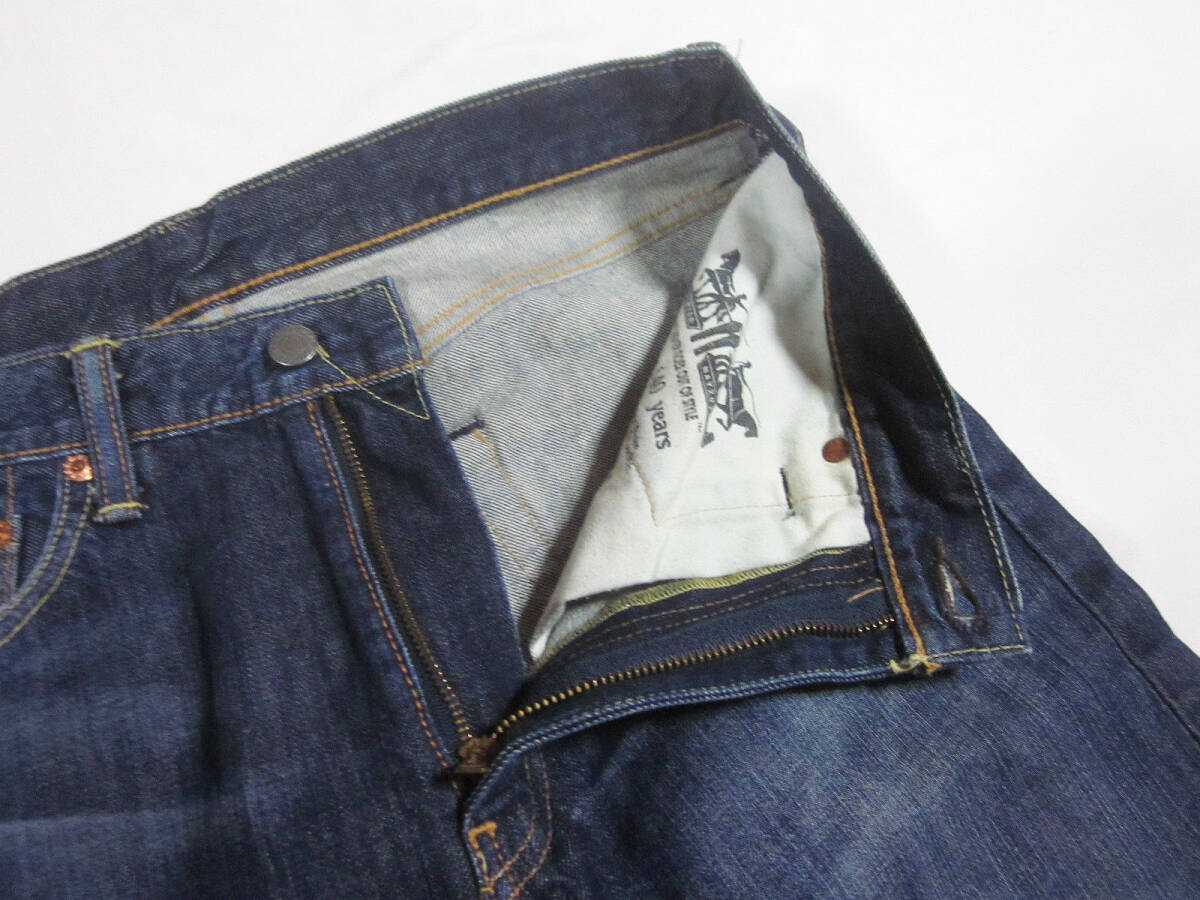 送料無料!!　メキシコ製　Levi's　リーバイス　513 513　ユーズド加工　スリムストレート　インディゴ　デニム　ジーンズ　31　W約82CM_画像6