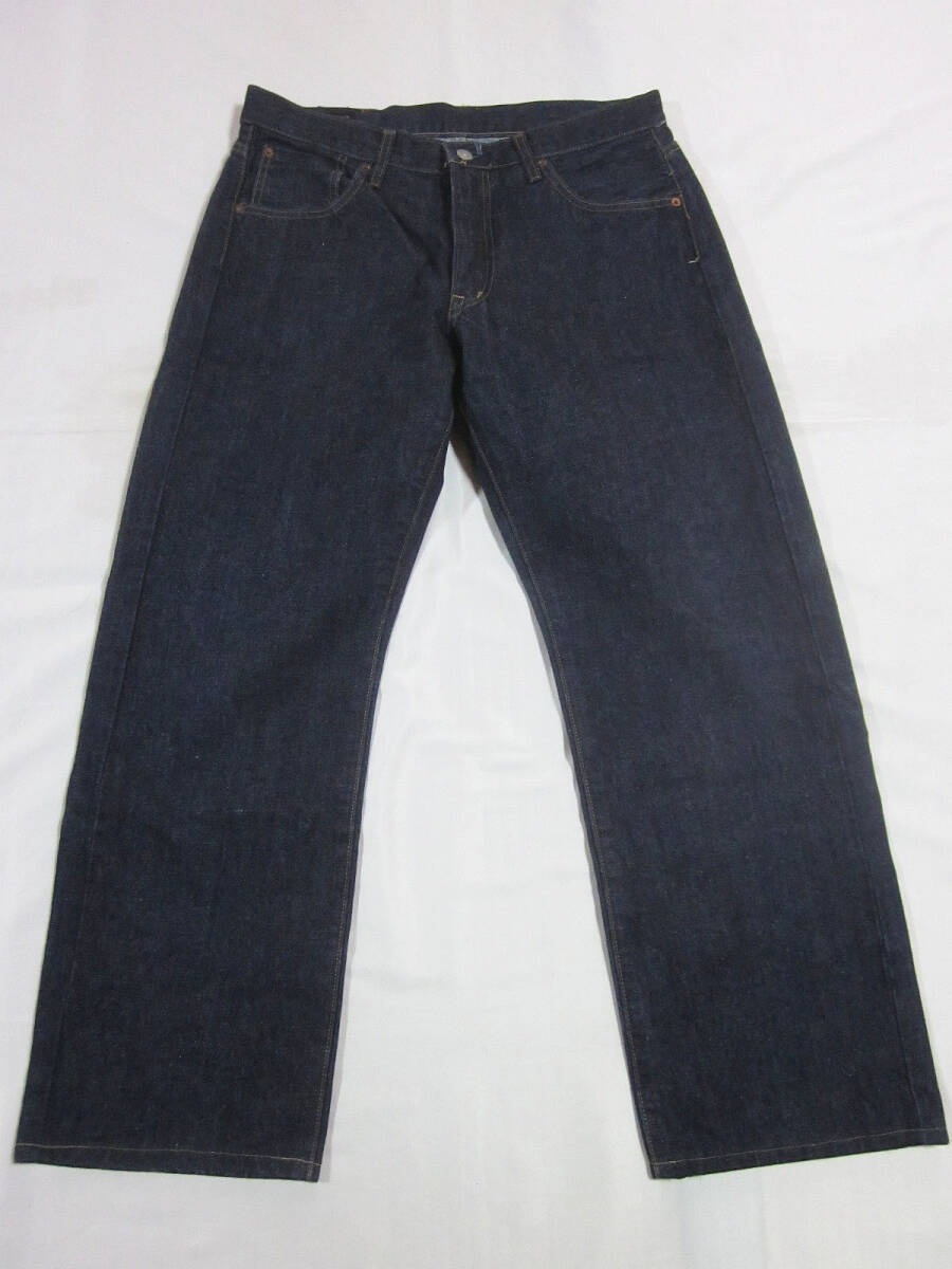 送料無料!! 濃紺 BLUE WAY BLUE JEANS DENIM LINE ブルーウェイ SV785X32 赤耳 セルヴィッジ デニム ジーンズ 33 W約82CM 日本製の画像2