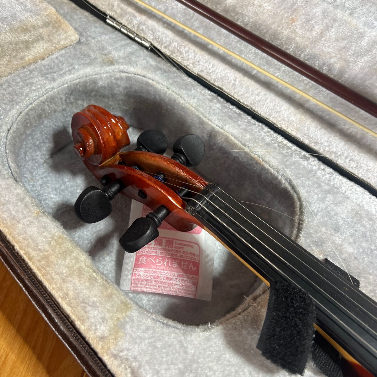 1円〜Luigiani/バイオリン LV-20 弦楽器 弓 ヴァイオリン ケース付き 中古の画像3