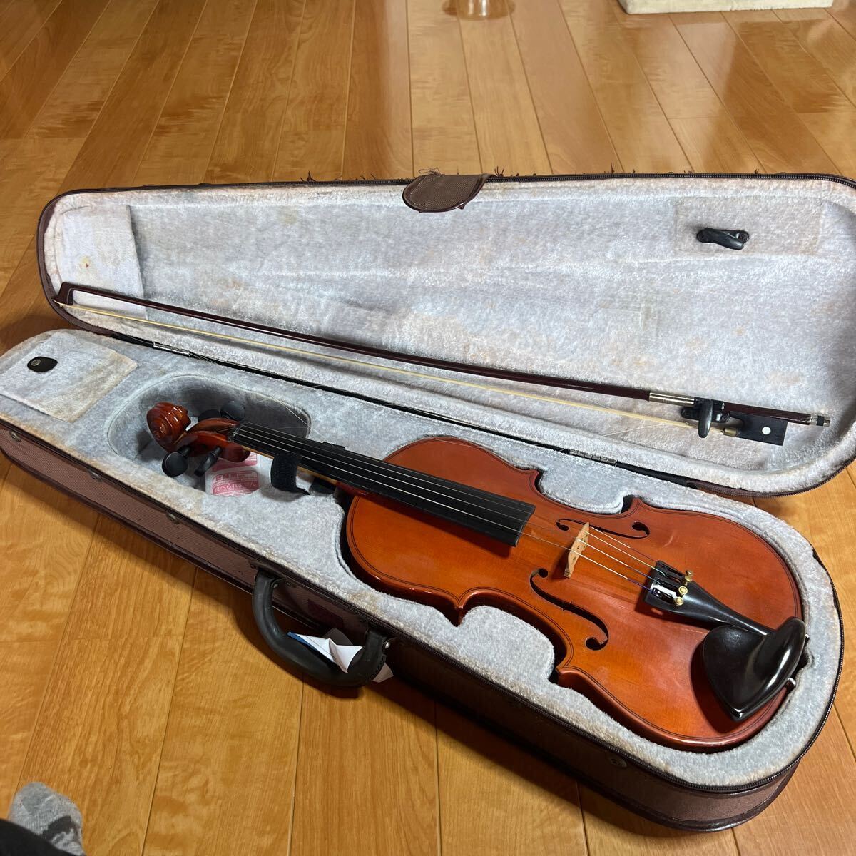 1円〜Luigiani/バイオリン LV-20 弦楽器 弓 ヴァイオリン ケース付き 中古の画像1
