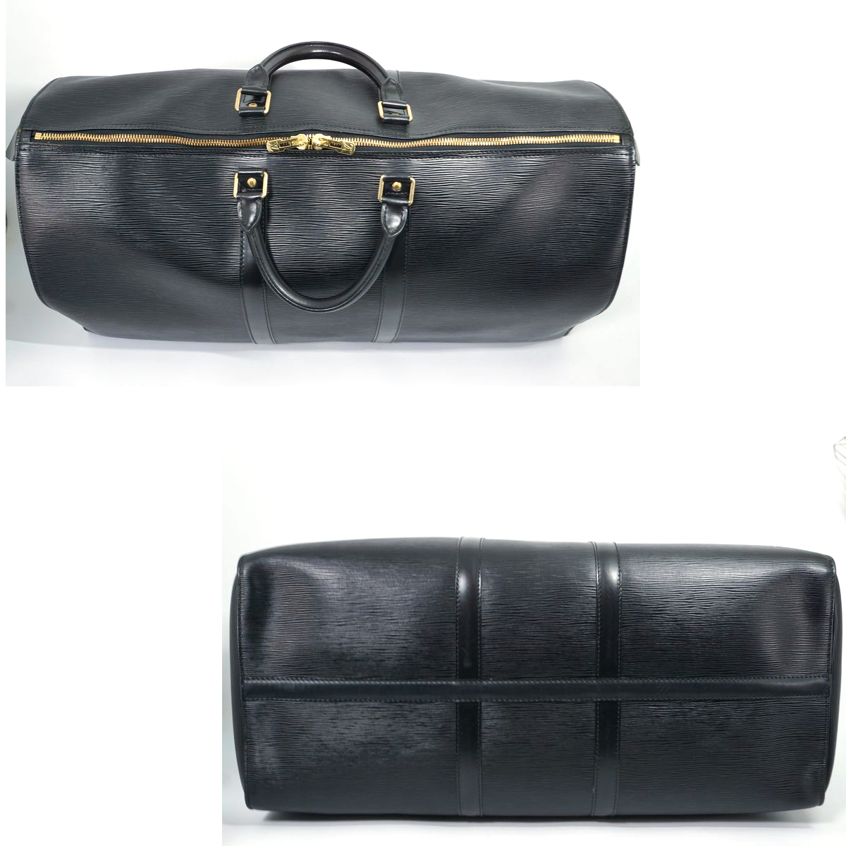 【極美品】Louis Vuitton エピ キーポル55 ボストンバッグ 鞄 ノワール ブラック 黒 メンズ レディース 出張 旅行 EPI 通勤 手提げ M42952の画像4