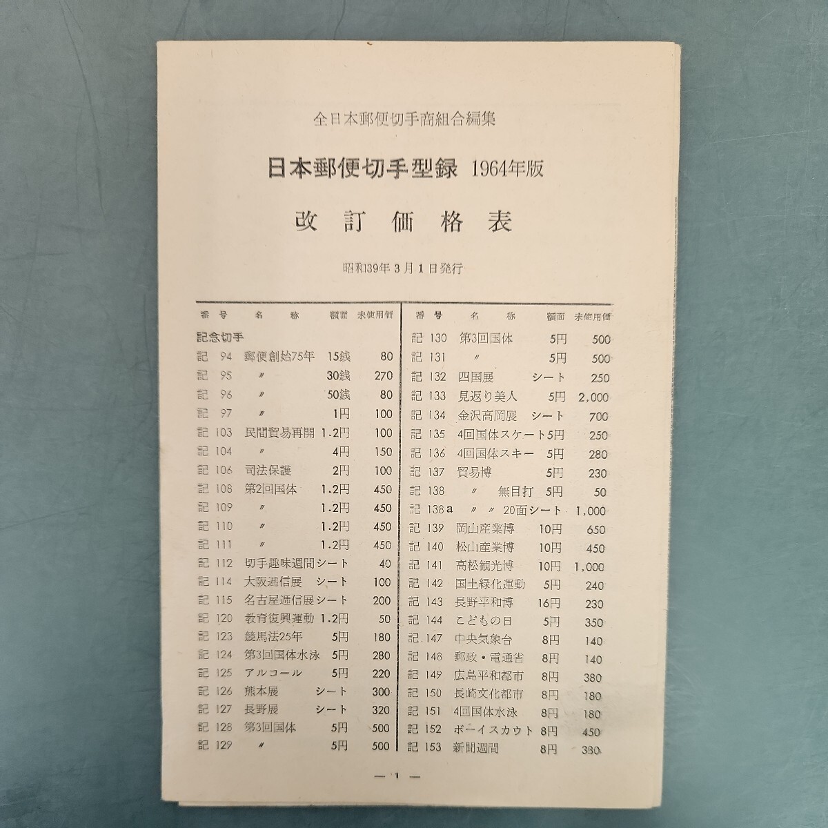C53-045 日本郵便切手型 1964 全日本郵便切手商組合編集_画像4