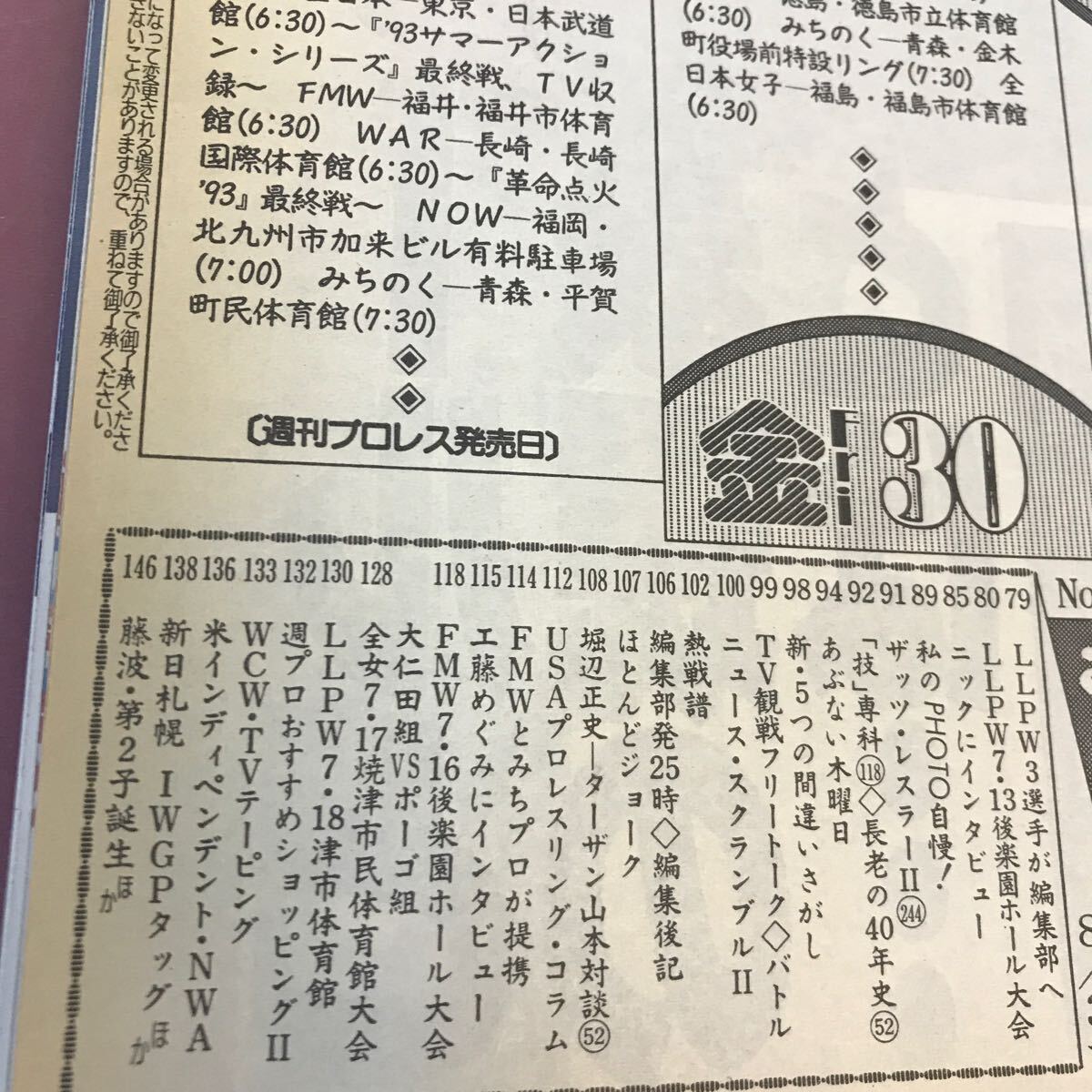 C54-124 週刊プロレス 565 8月3日号 ベースボールマガジン社 平成5年8月3日発行 _画像3