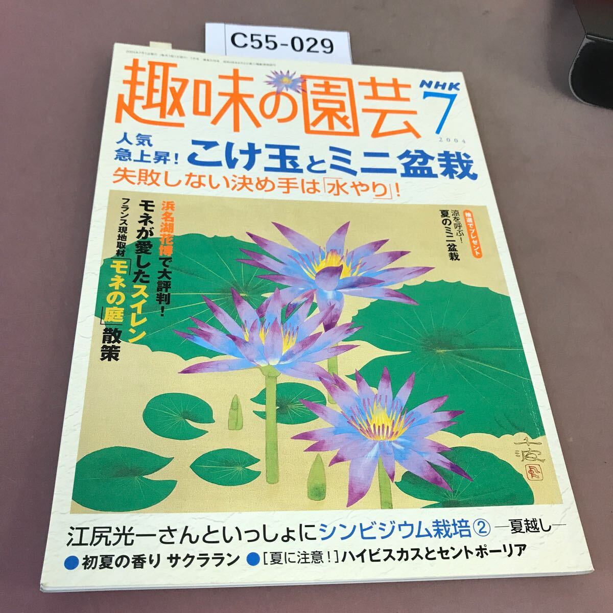 C55-029 NHK хобби. садоводство 7.. шар . мини бонсай mone. love сделал водяная лилия др. 2004 указатель есть 