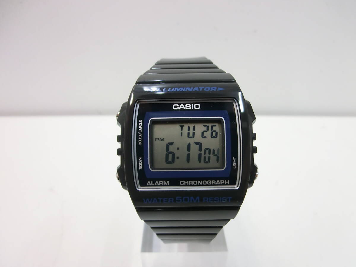 ブランド祭 時計祭 カシオ スタンダード デジタル ウオッチ W-215H-8A ブラック ブルー 多機能 腕時計 現在稼働品 生活防水 CASIOの画像2