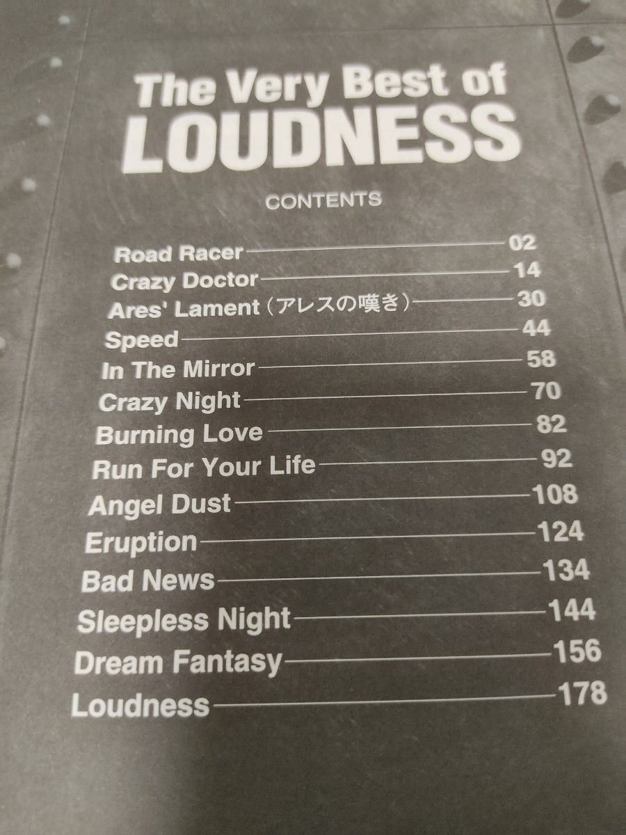 裁断済み LOUDNESS  ラウドネス バンドスコア The Very Best of Loudness 高崎晃