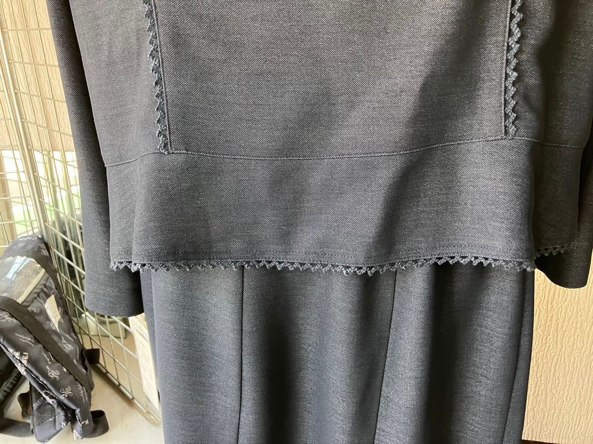 高級ジャケットスカート  上下セット　ＬＬサイズ婦人服　未使用　春秋口　美品　手作り　薄手