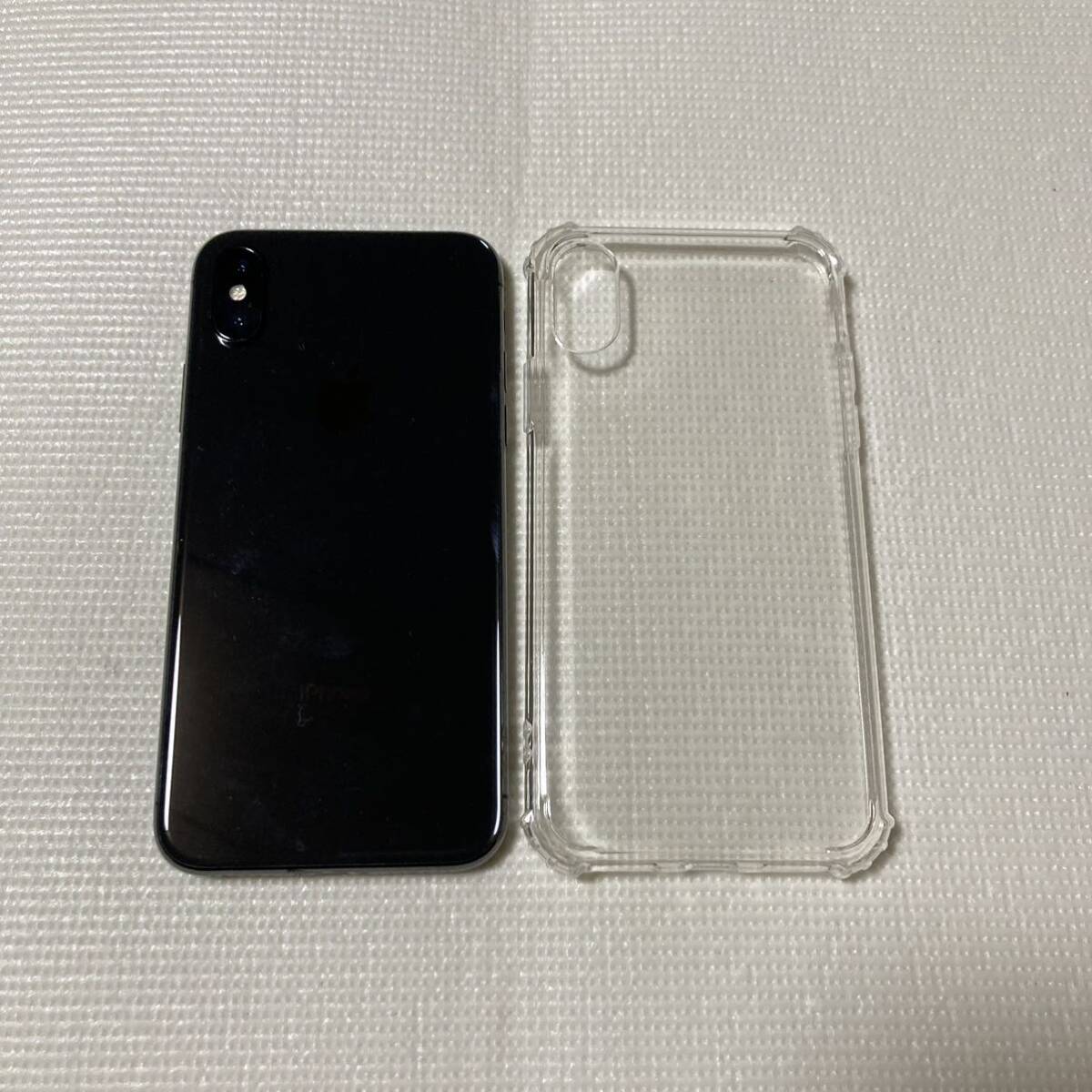 送料無料 美品 SIMフリー iPhoneX 256GB スペースグレー バッテリー最大容量100% SIMロック解除済の画像2