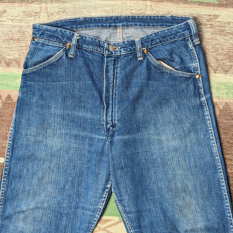 縦ベル 刺繍タグ 【Wrangler 11MWZ】 50s Denim Jeans/ 50年代 ラングラー ジーンズ W35L28.5 デニム パンツ ブルーベル ビンテージ 40s60sの画像4