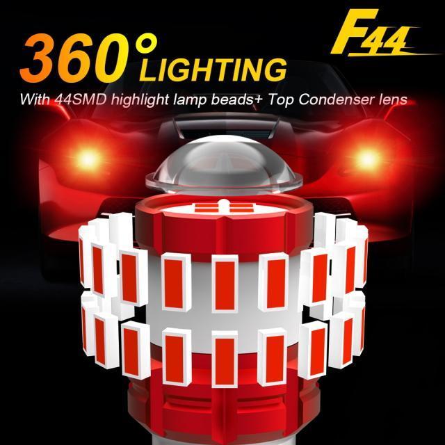 PFM T20 LEDブレーキランプ ダブル球ストップランプ 無極性 360度照射 T20ダブルブレーキライト2個セット 車検ok ハイパワー1200LMで明るいの画像3