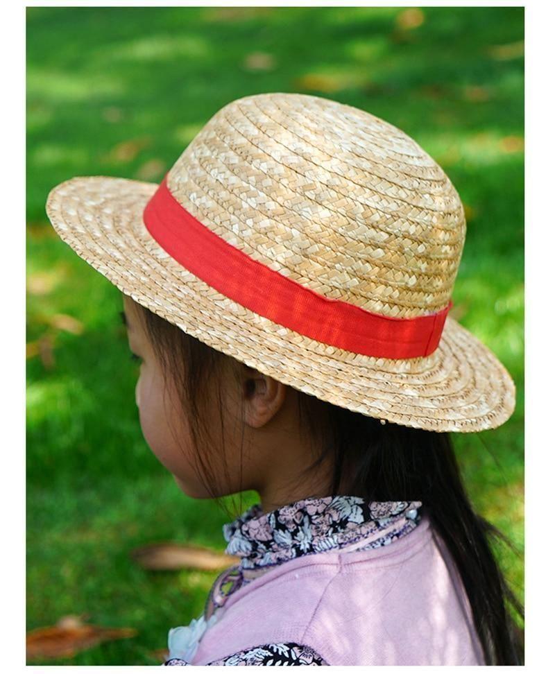ワンピース ルフィー 麦わら帽子 子供 コスプレ 薄い茶色 ハロウィン 35cmの画像4
