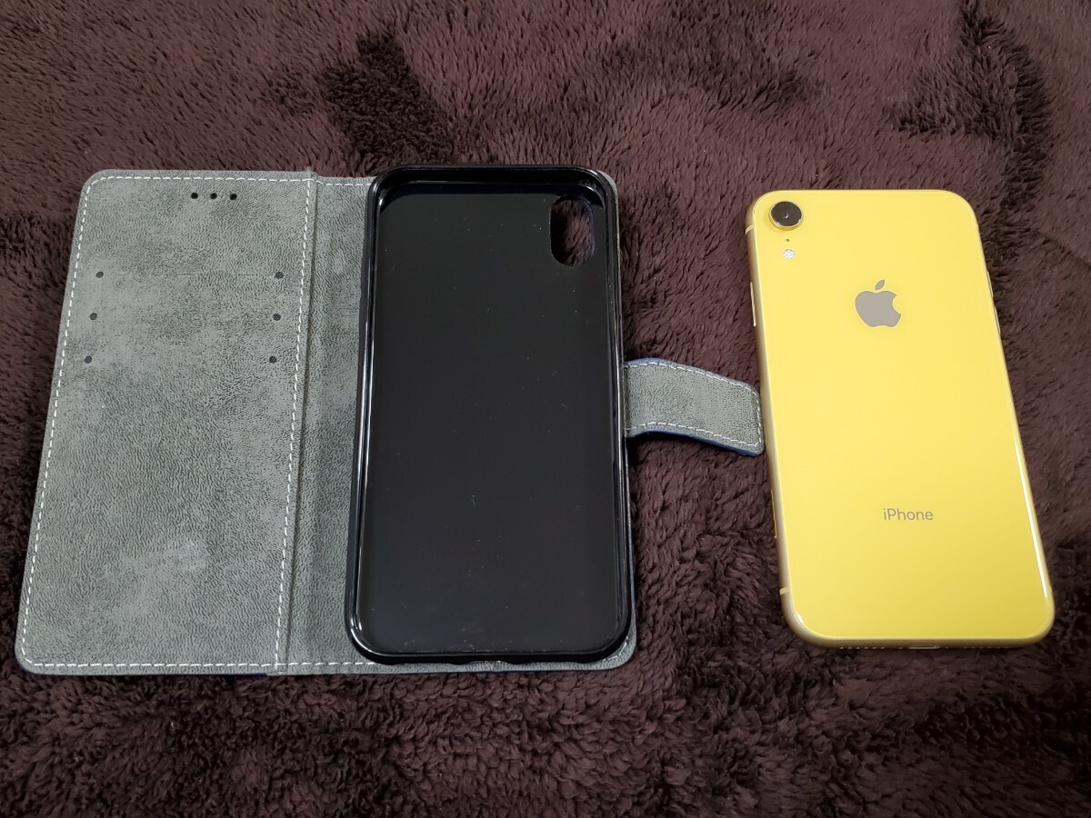 バッテリー93％★美品★送料込★ドコモ iPhone XR 64GB イエロー★SIMフリー★ケースおまけの画像9