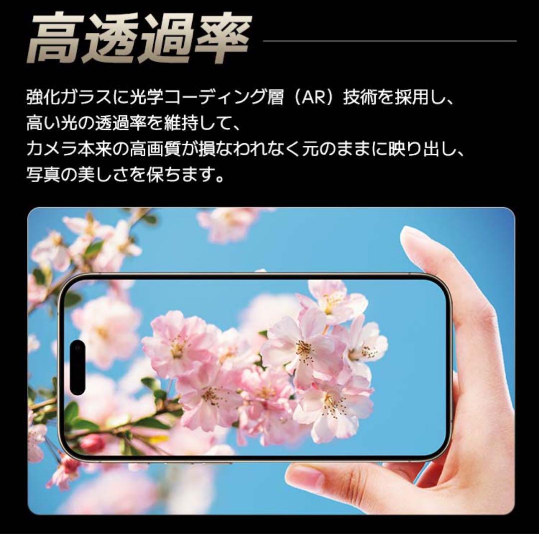 iPhone12 カメラ保護フィルム クリア レンズカバー 9H 強化ガラス