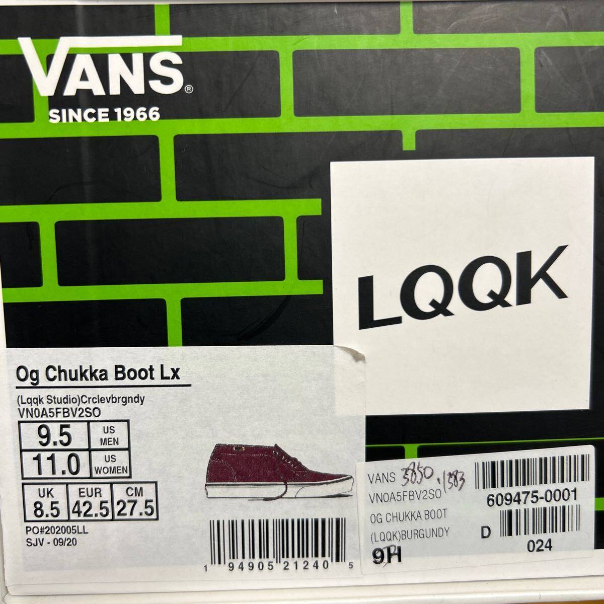 VANSLQQK Chukka Boot Lx US9.5 27.5cm_画像5