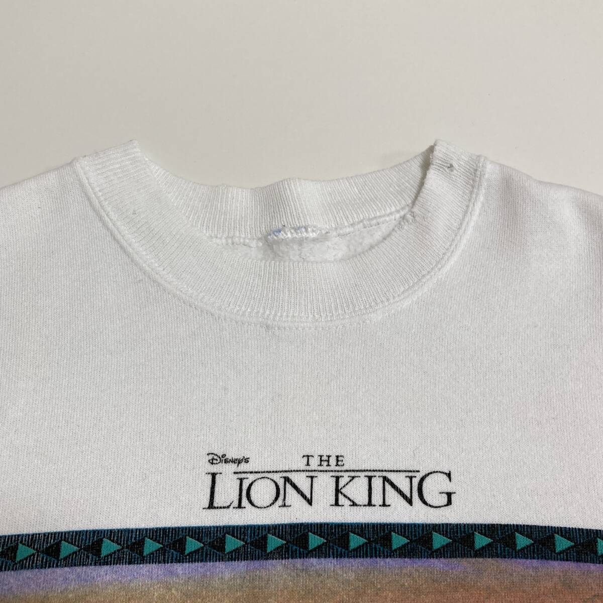 90s Disney THE LION KING スウェット ホワイト 白 ライオンキング ディズニー 映画 トレーナー 古着 オールド ビンテージ 3120215_画像3